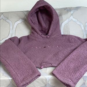 Balance Athletica crop sherpa hoodie